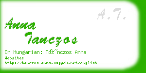 anna tanczos business card